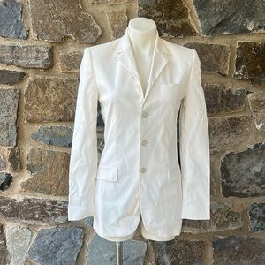 Ralph Lauren White Blazer Jacket | Classic Tailored Fit | Size 4 | Made in USA
